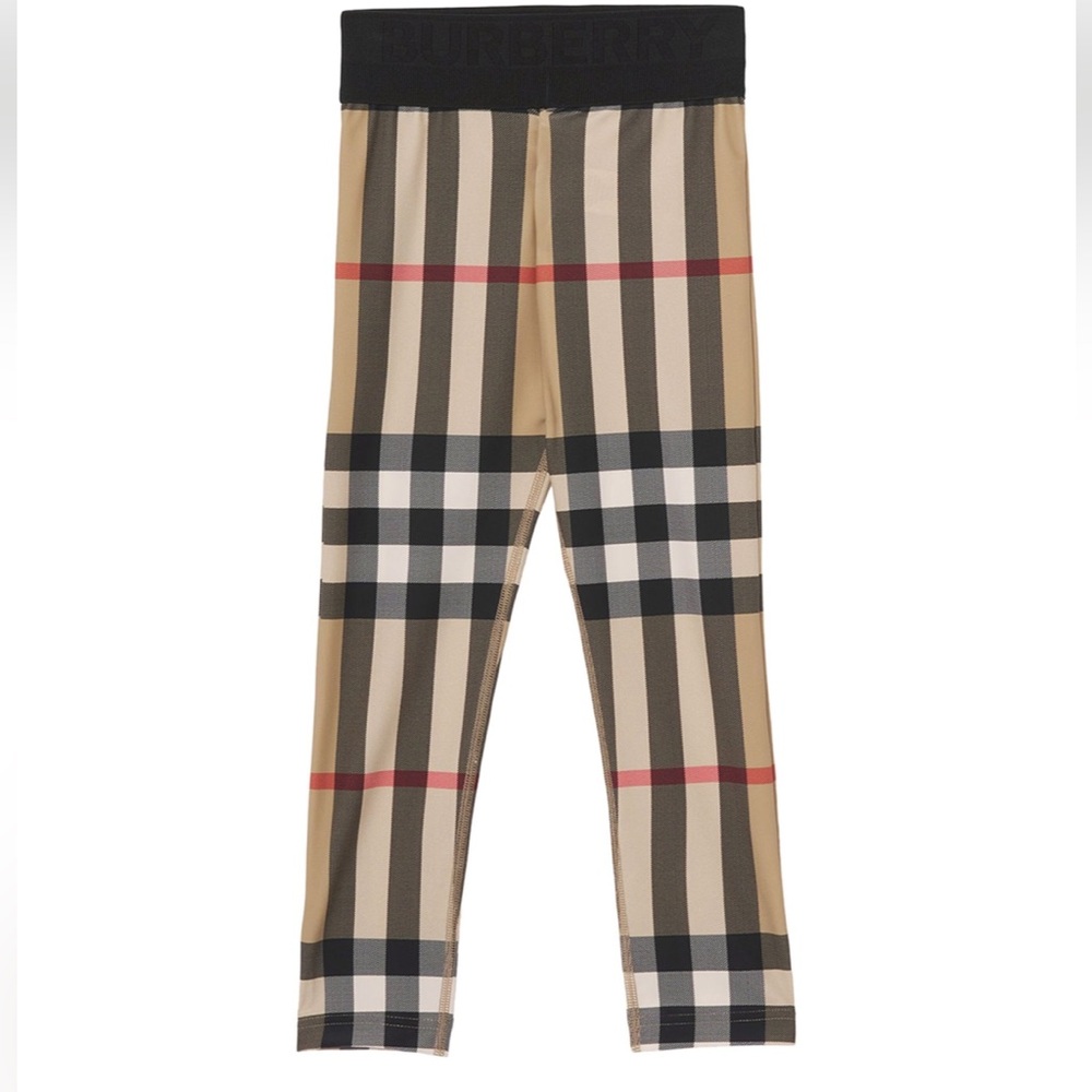 Burberry Girls Check Gina Leggings elastic waist great condition Youth Size 12